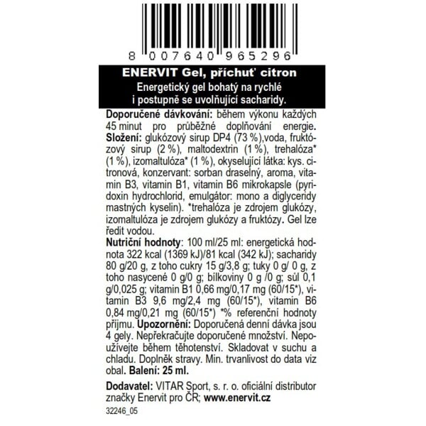 ENERVIT GEL CITRÓN 25 ML