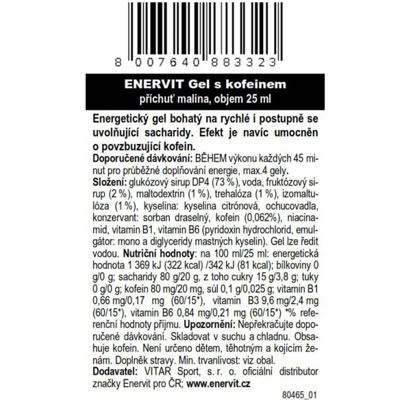 ENERVIT GEL S KOFEÍNOM 25 ML