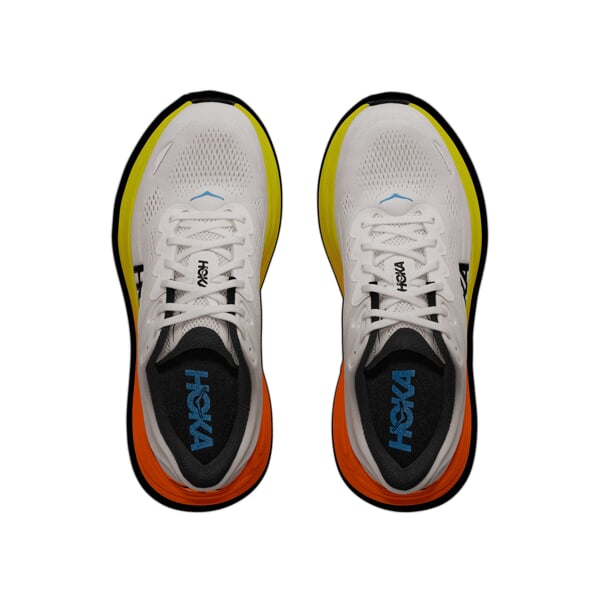 HOKA M BONDI 9 White/Neon Tang