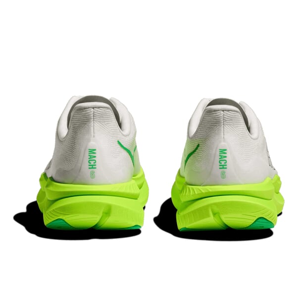 HOKA M MACH 6 White/Neon Lime