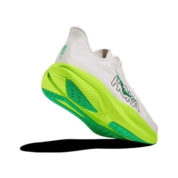 HOKA M MACH 6 White/Neon Lime