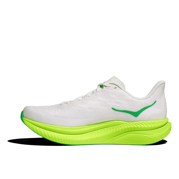 HOKA M MACH 6 White/Neon Lime